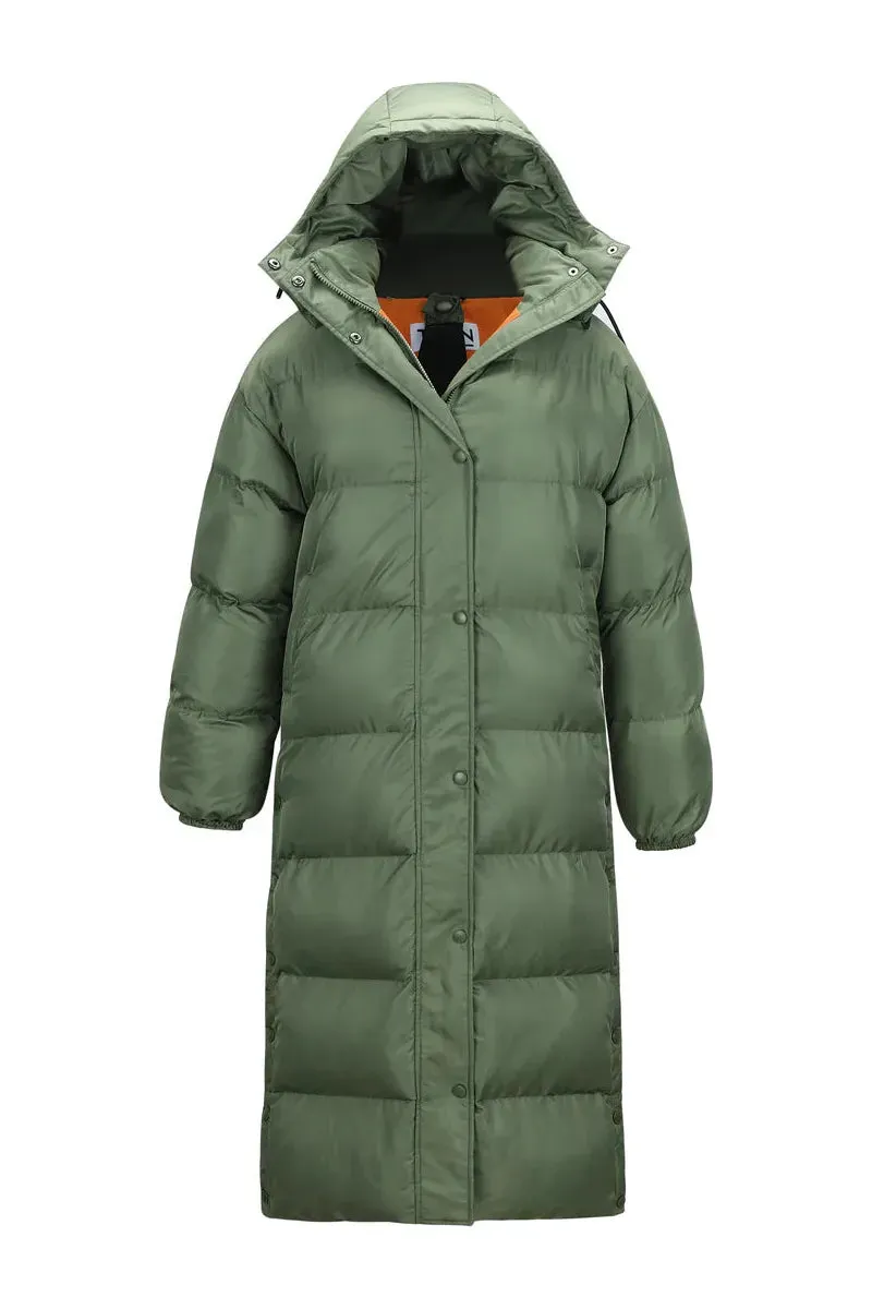 06 Long Puffer - Military/Orange