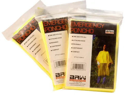 10 Mil Emergency Rain Poncho