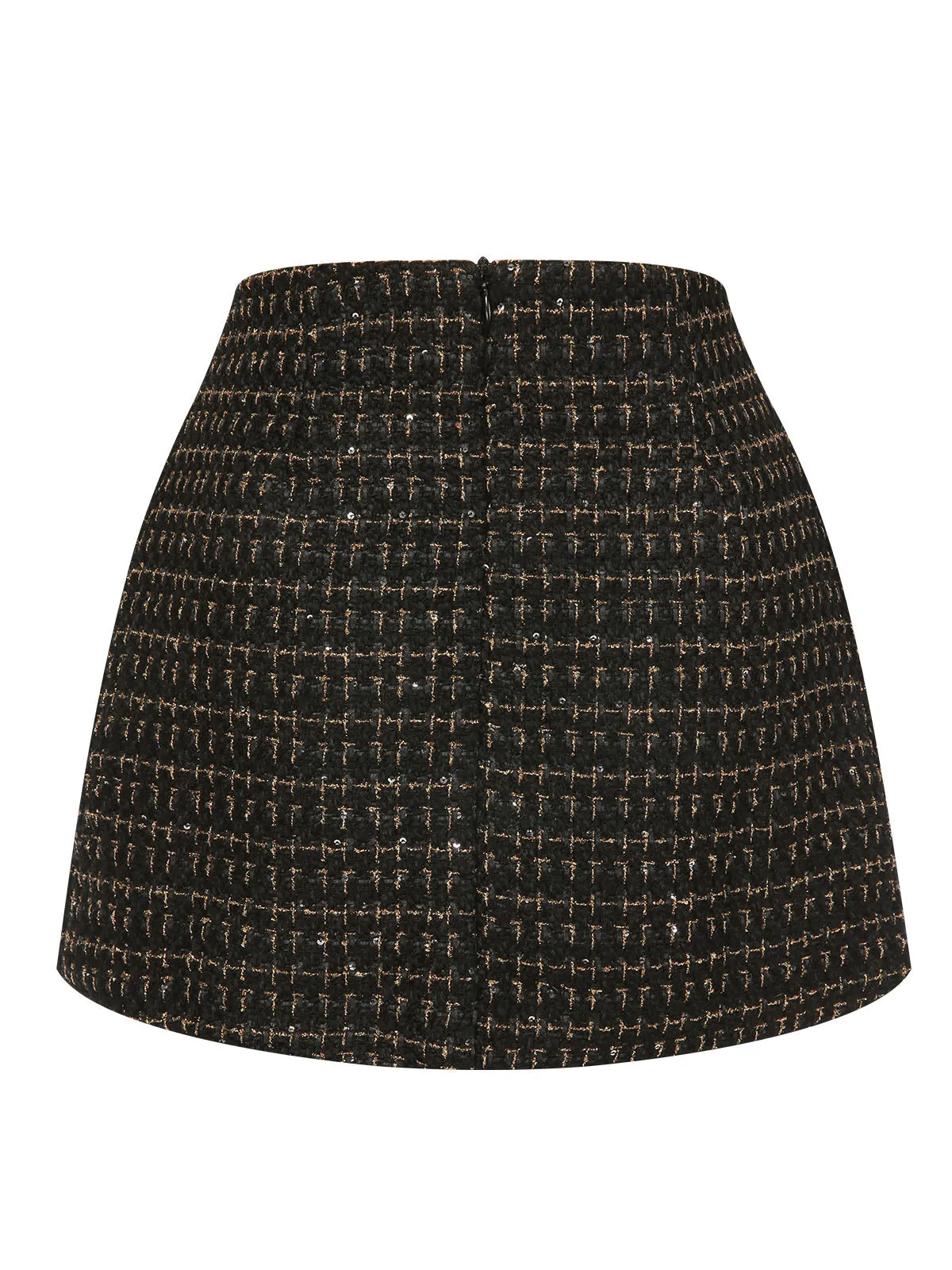 1960s A-Line Button Solid Skirt