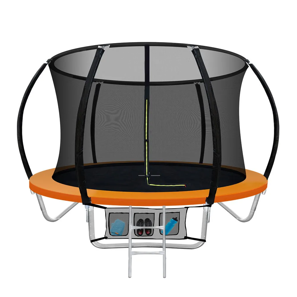 8FT Anti-Graze Trampoline for Kids w/ Safety Net, Ladder - Everfit