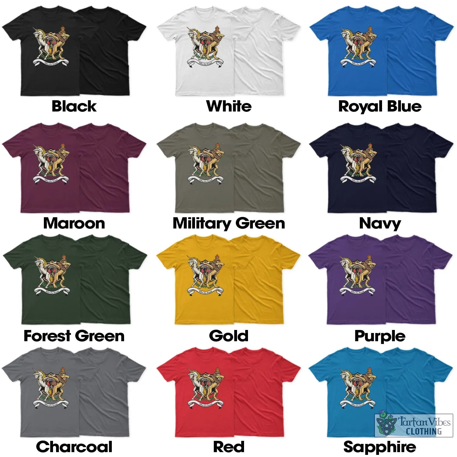 Abernethy Family Crest Cotton Men's T-Shirt with Scotland Royal Coat Of Arm Funny Style