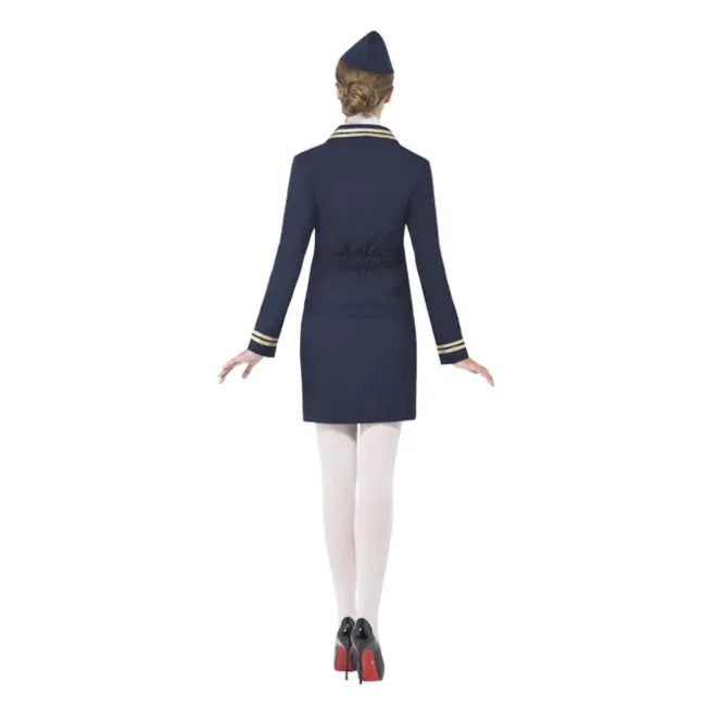 Airways Attendant Costume, Blue