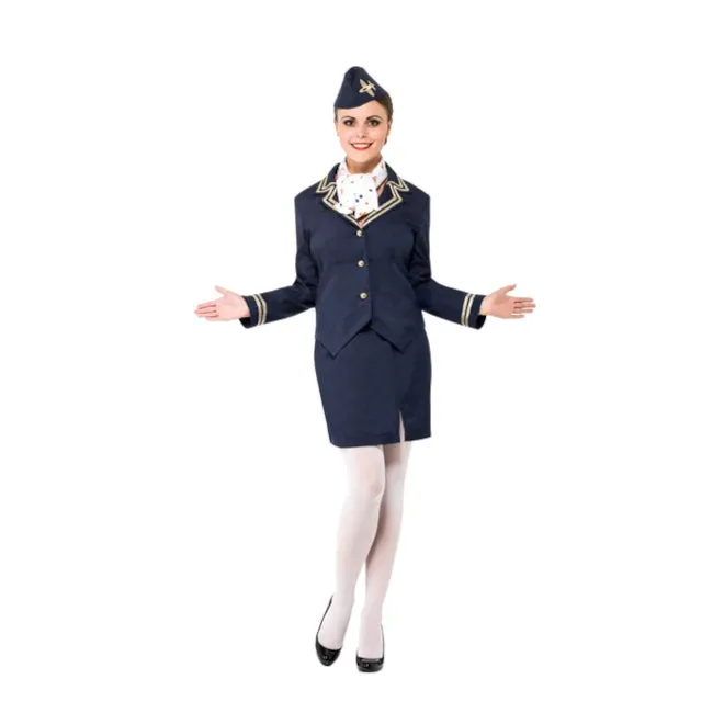 Airways Attendant Costume, Blue