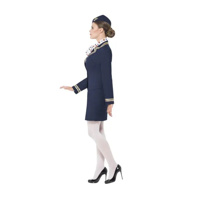 Airways Attendant Costume, Blue