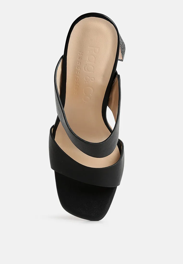 Alodia Slim Block Heel Sandals In Black