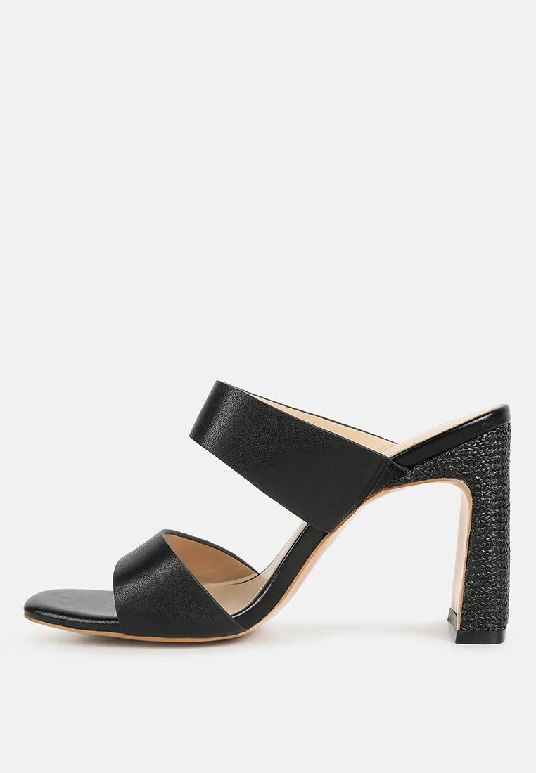 Alodia Slim Block Heel Sandals In Black