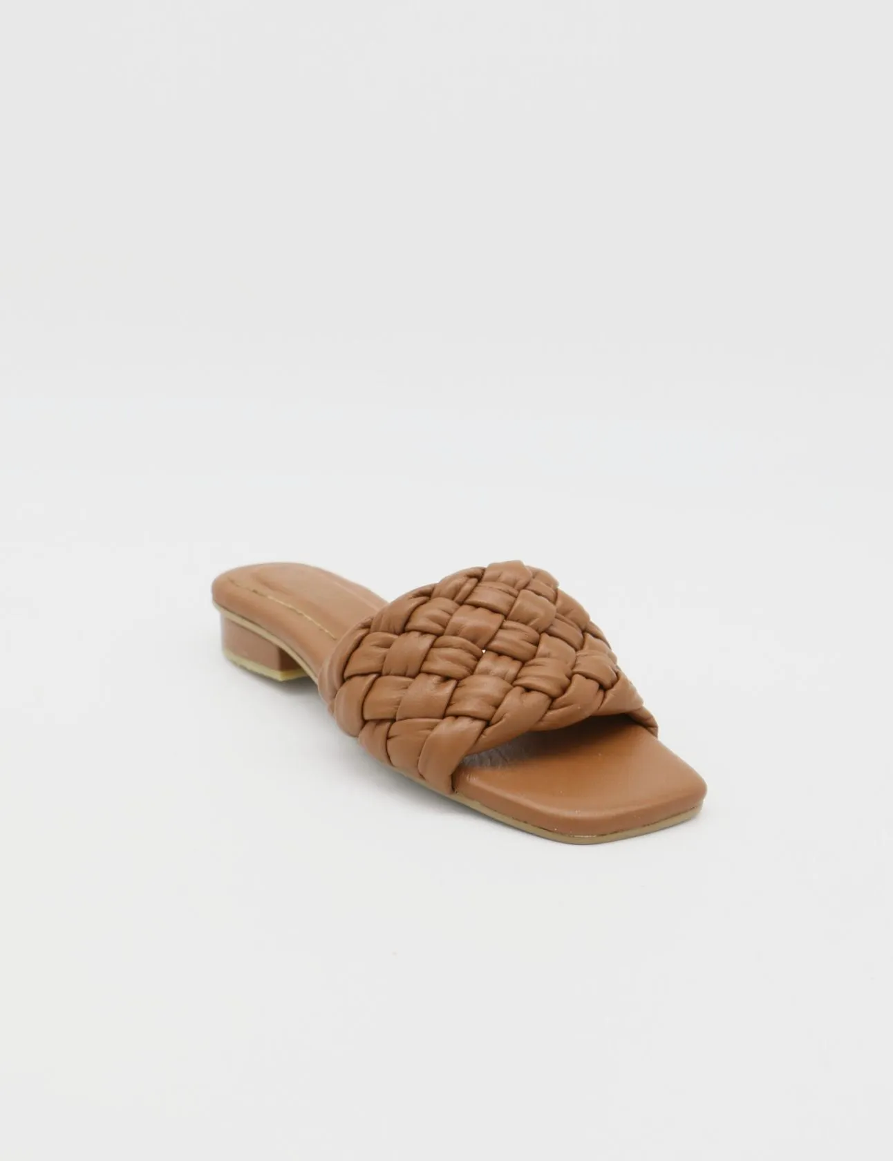 Athena braided crochet sandals in tan leather women shoes