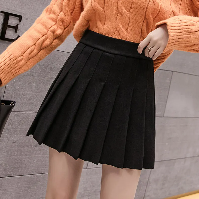 Autumn Preppy Pleated Skort