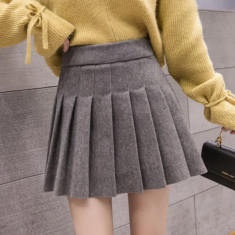 Autumn Preppy Pleated Skort