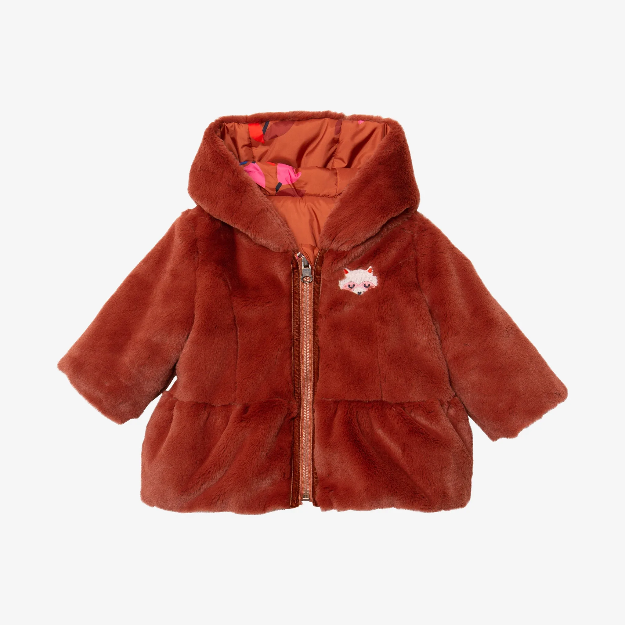 Baby girl reversible puffer jacket