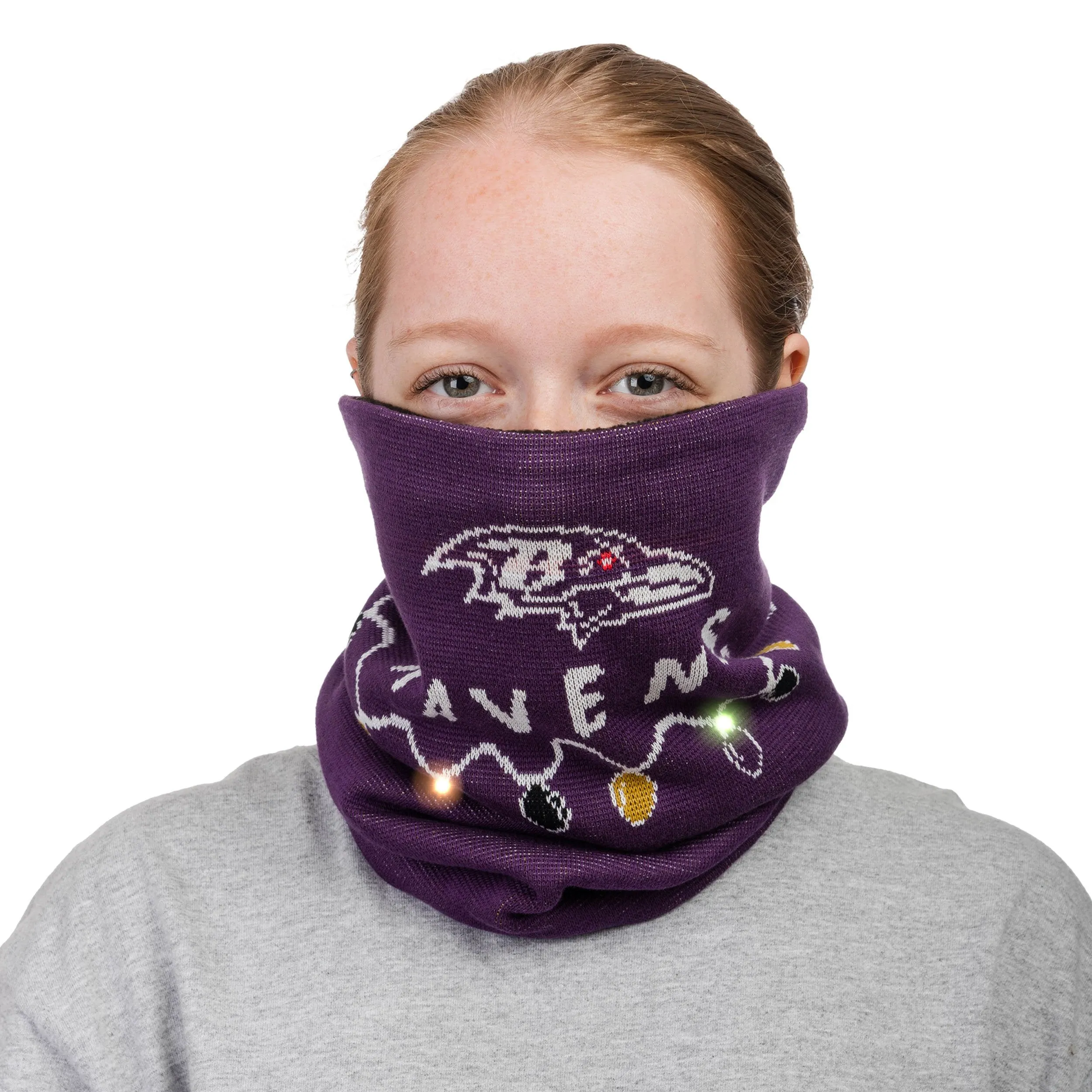 Baltimore Ravens NFL Light Up Knit Gaiter Scarf