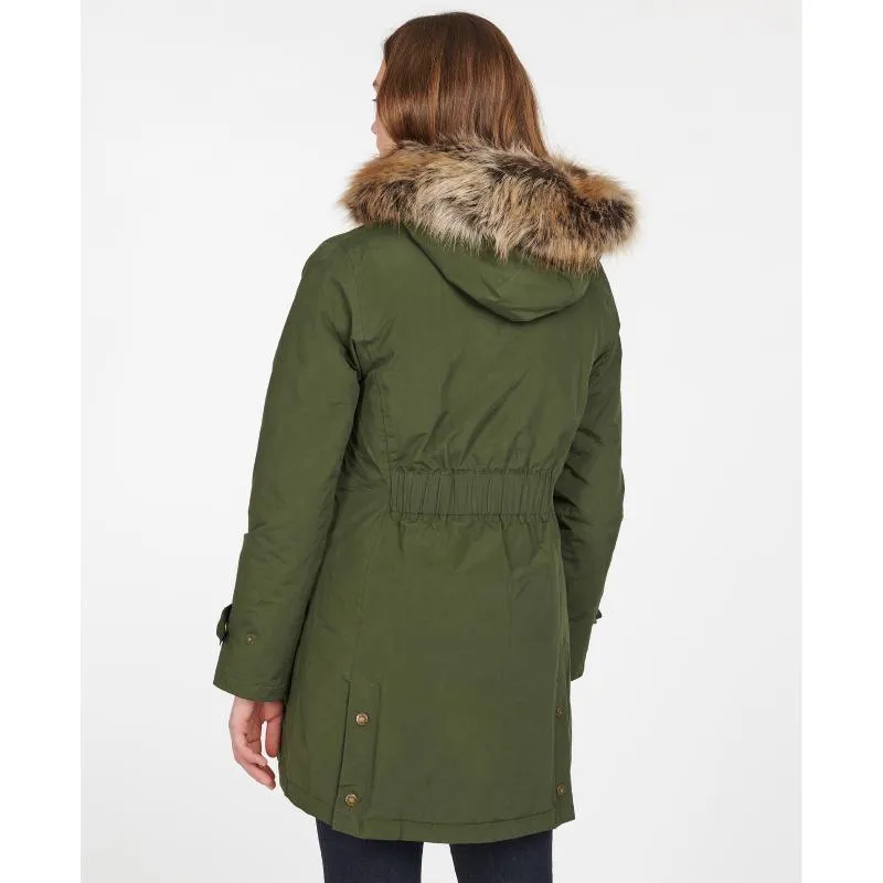 Barbour Hebden Ladies Waterproof Jacket - Olive/Classic