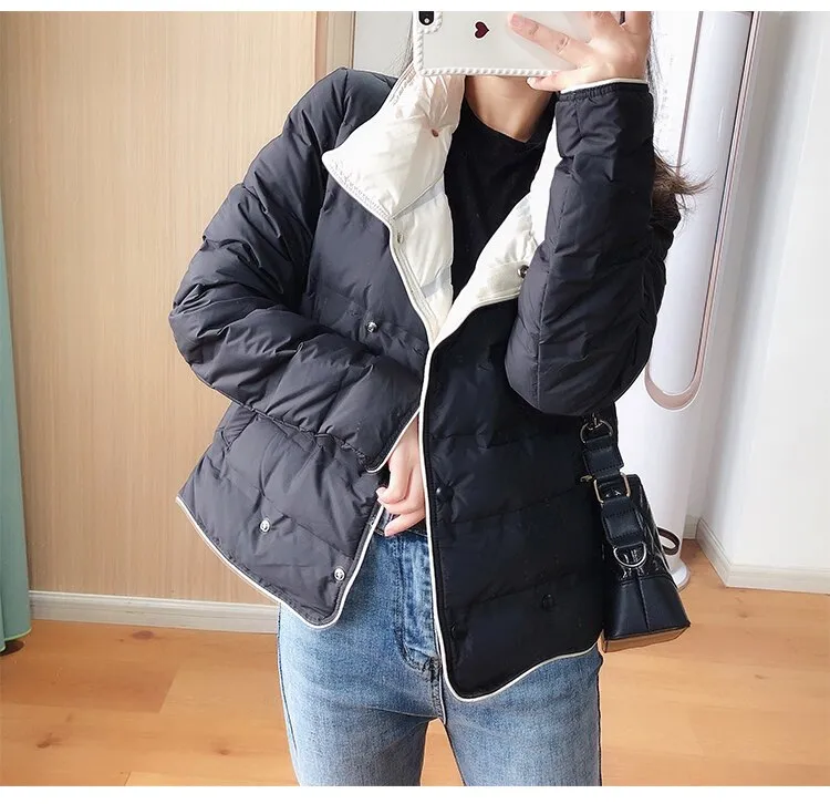 Black Friday Sales New Autumn Winter Women Ultra Light Short Down Coat 90% White Duck Down Jacket Female Puffer Parka Lady Warm Outwear