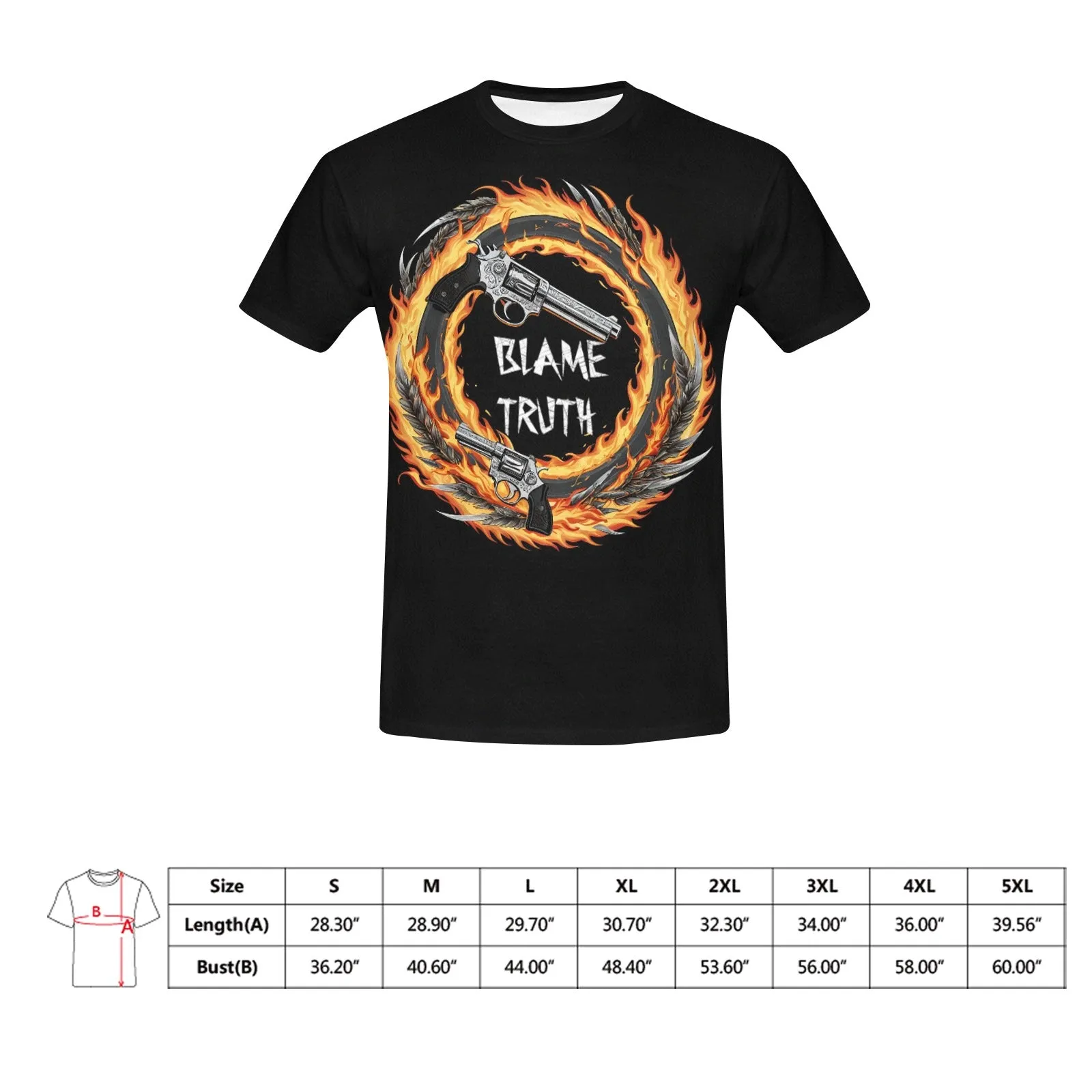 Blame Truth Firing Rockets Crew Neck T-Shirt