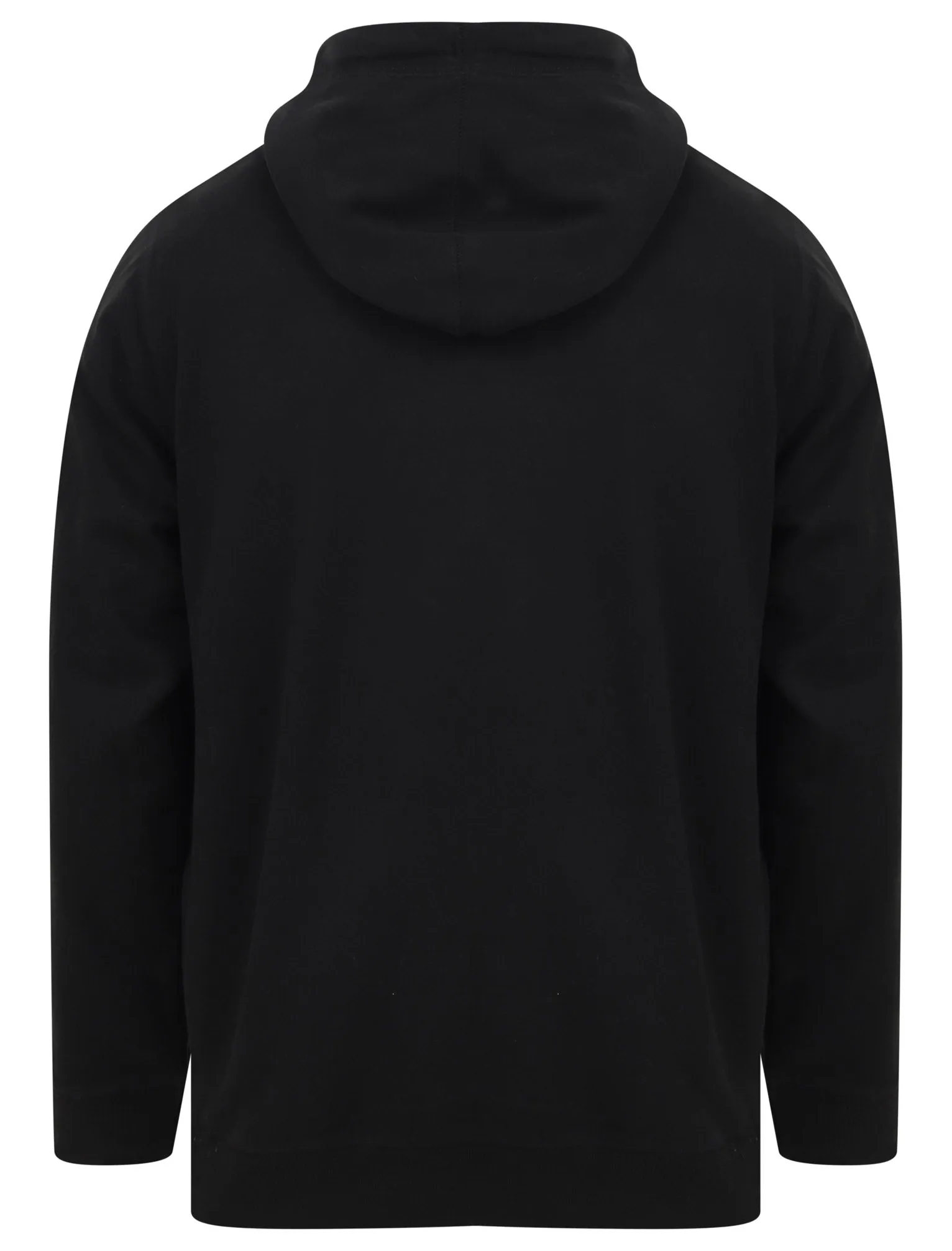 Brabyns Outdoor Motif Brush Back Fleece Pullover Hoodie In Jet Black - Tokyo Laundry