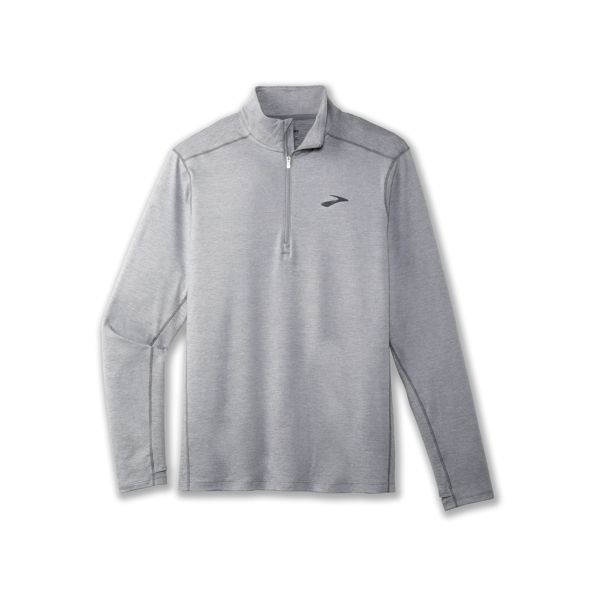 Brooks | Dash Half-Zip 2.0 Long-Sleeve | Men's | Heather Stone