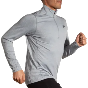 Brooks | Dash Half-Zip 2.0 Long-Sleeve | Men's | Heather Stone