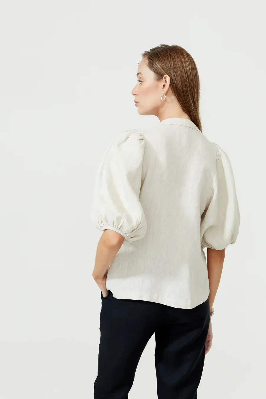 Bubble Linen Shirt - Natural