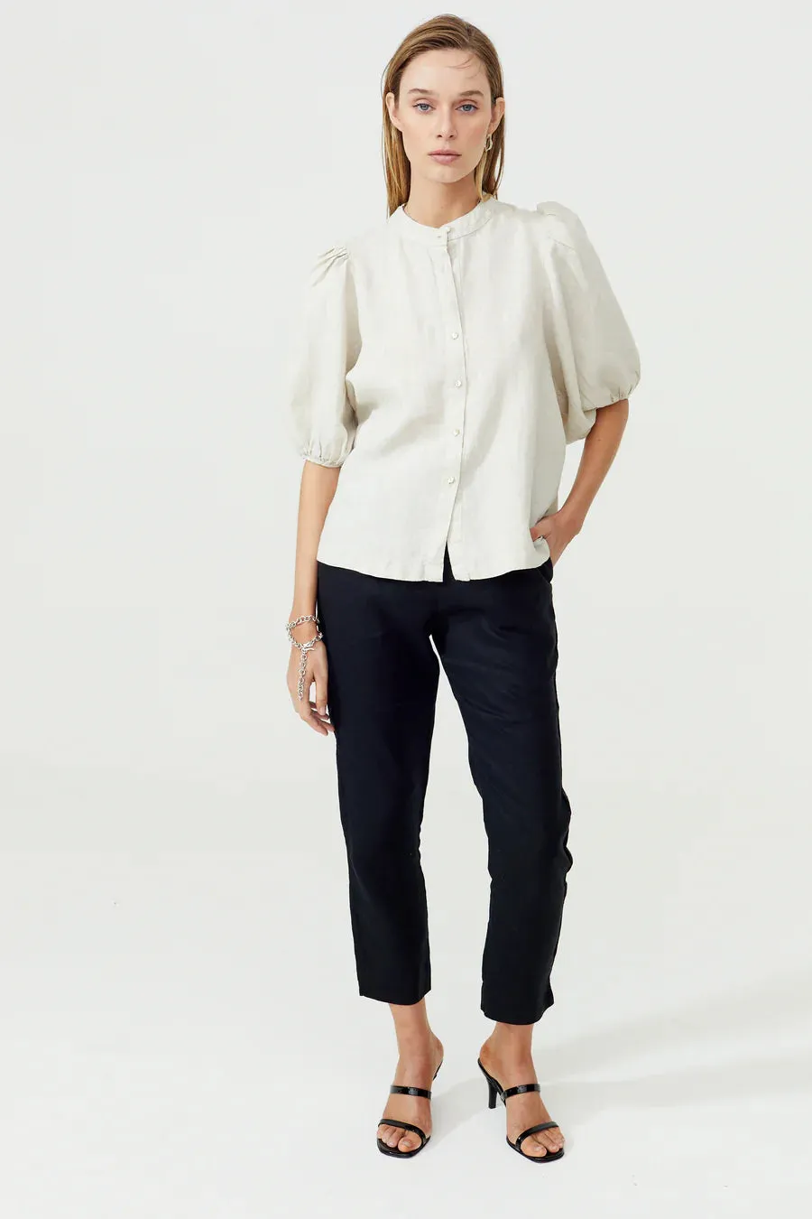 Bubble Linen Shirt - Natural