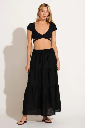 Canyon Skirt - Black EcoLinen