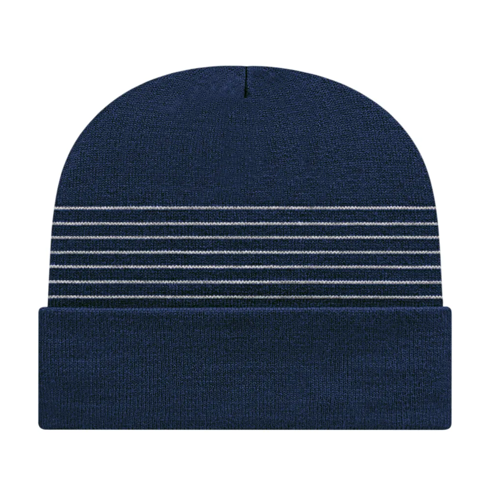 Cap America RKT12 Thin Striped Knit Cap with Cuff