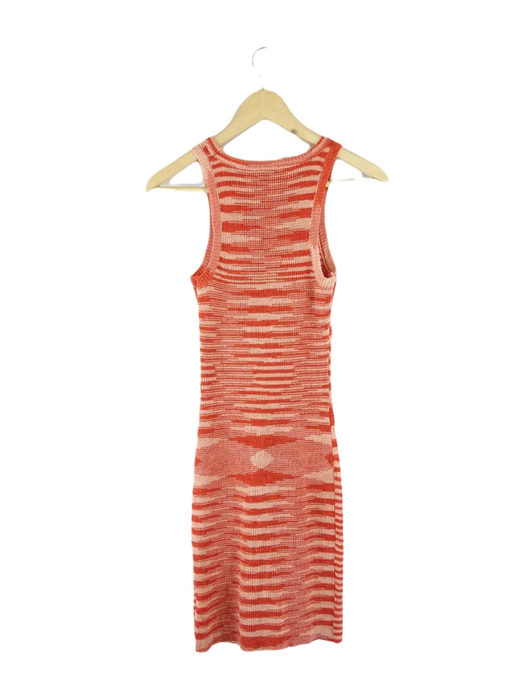 Charcoal Orange Patterned Knit Dress 8