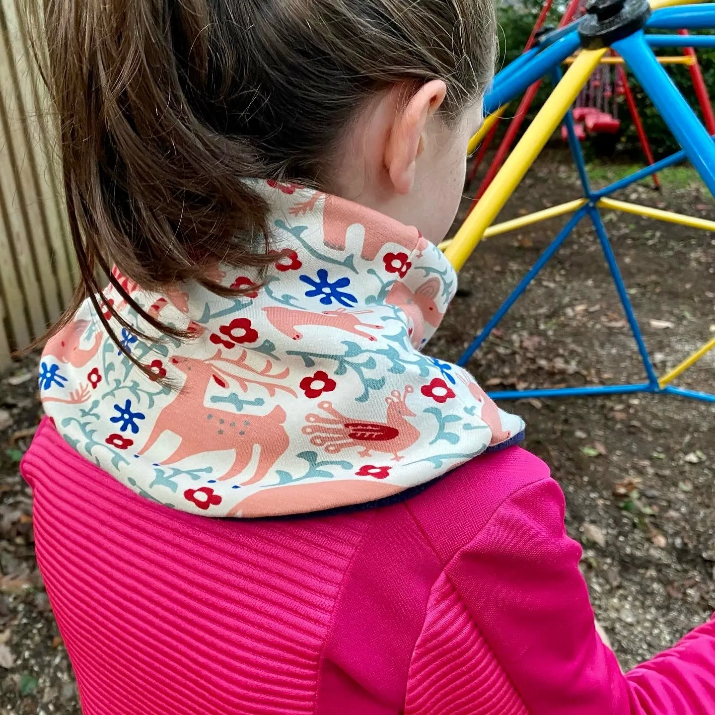 Child's Handmade Neck Warmer Rainbow Stripes