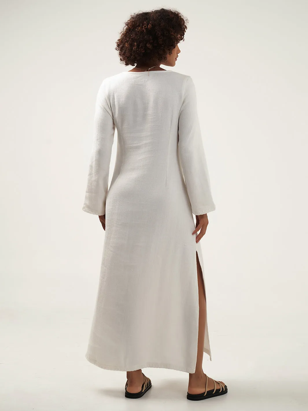 Cielo Ramie Dress Ivory