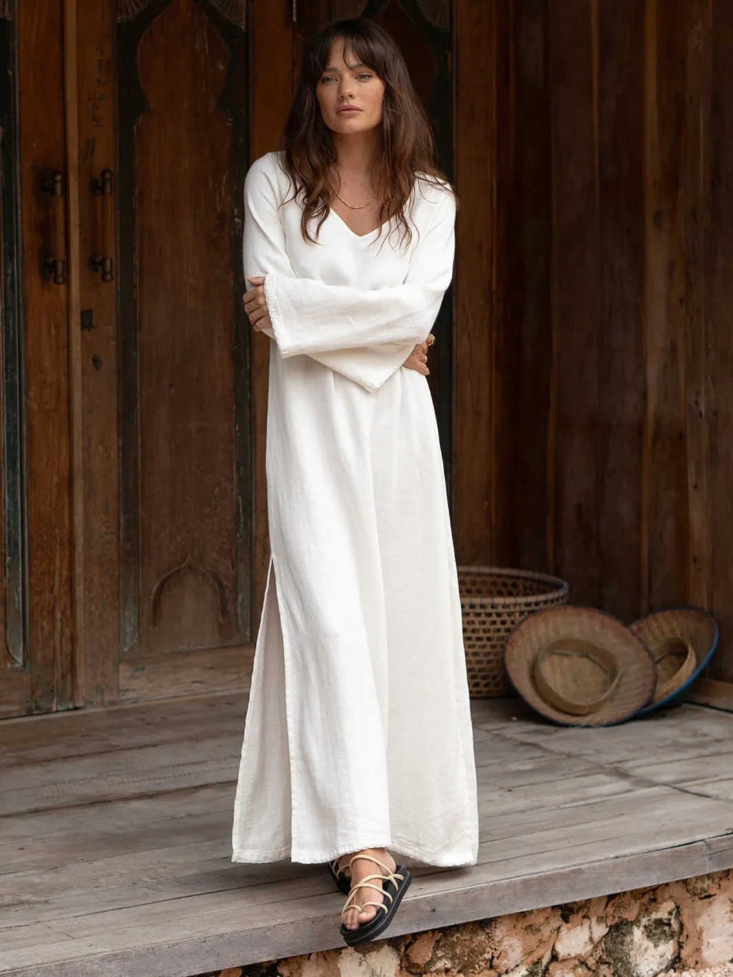 Cielo Ramie Dress Ivory