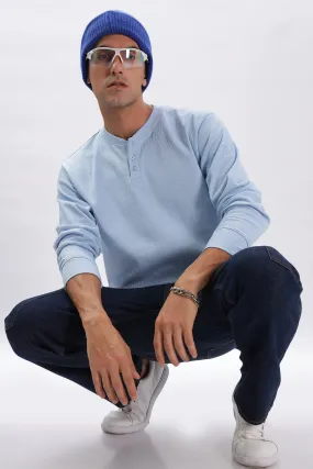 Classic Henley T-Shirt: Light Blue