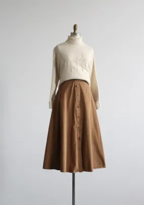 clay cotton midi skirt