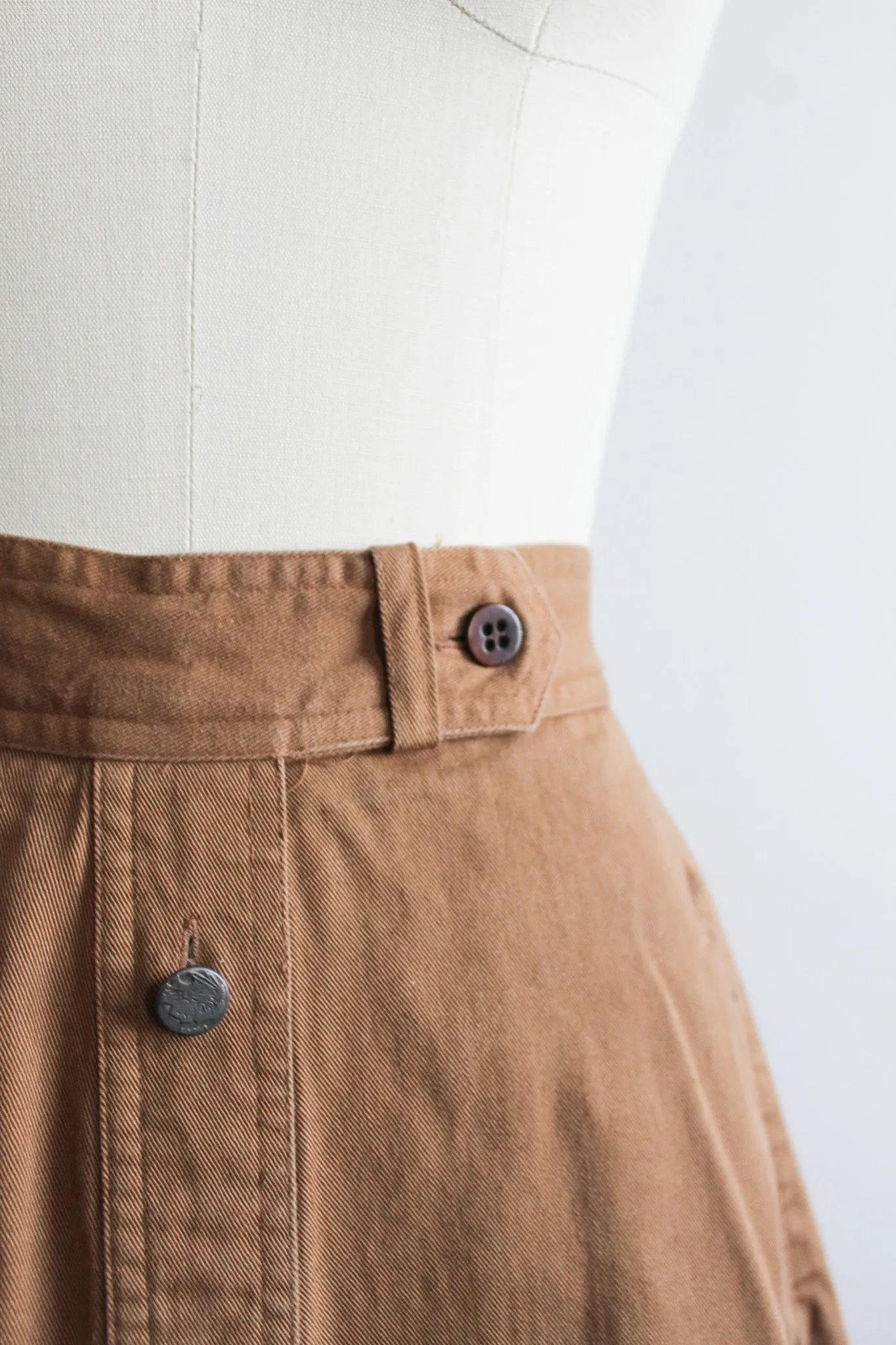 clay cotton midi skirt