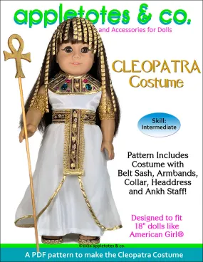 Cleopatra Costume 18 Inch Doll Pattern