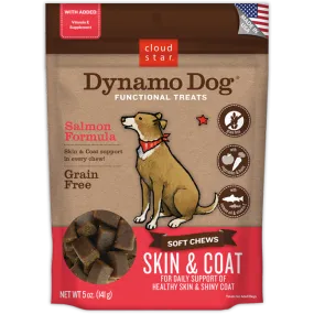 Cloud Star Dynamo Dog Salmon Formula Skin & Coat Soft Chews Dog Treats 5oz