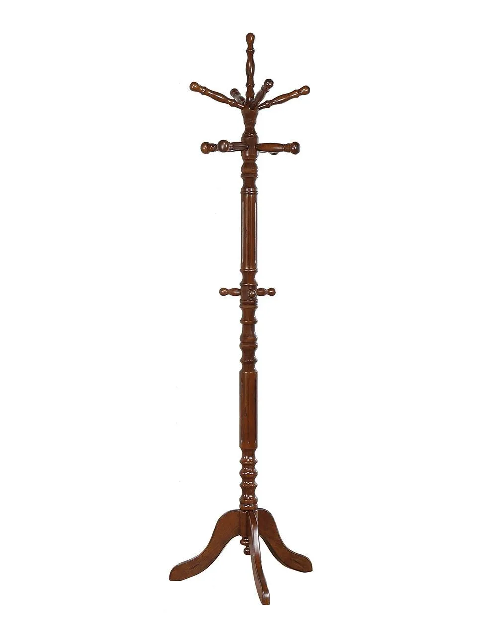 Coat Rack With 11 Hooks Dark Honey