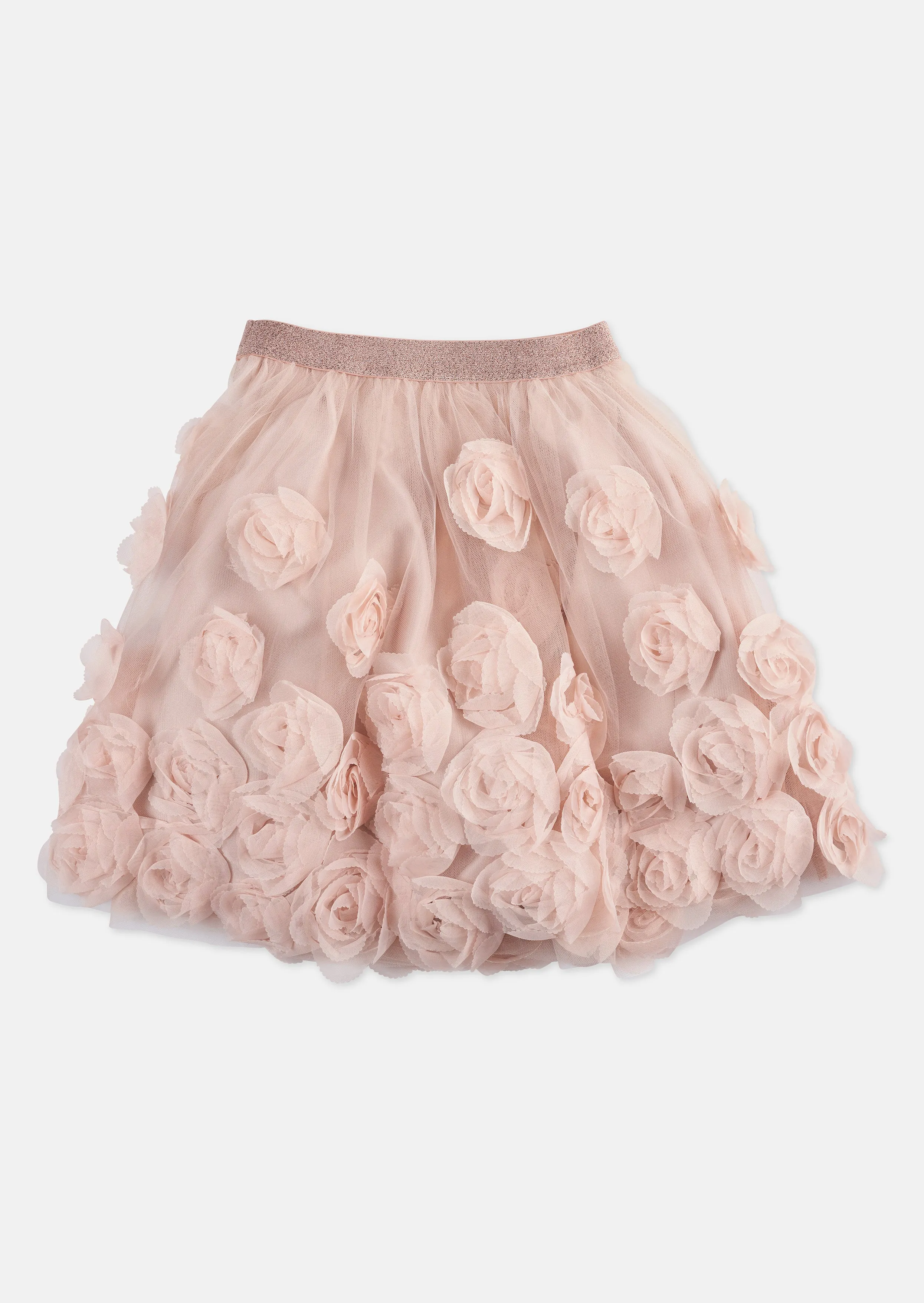 Colette Ruffle Rose Mesh Skirt