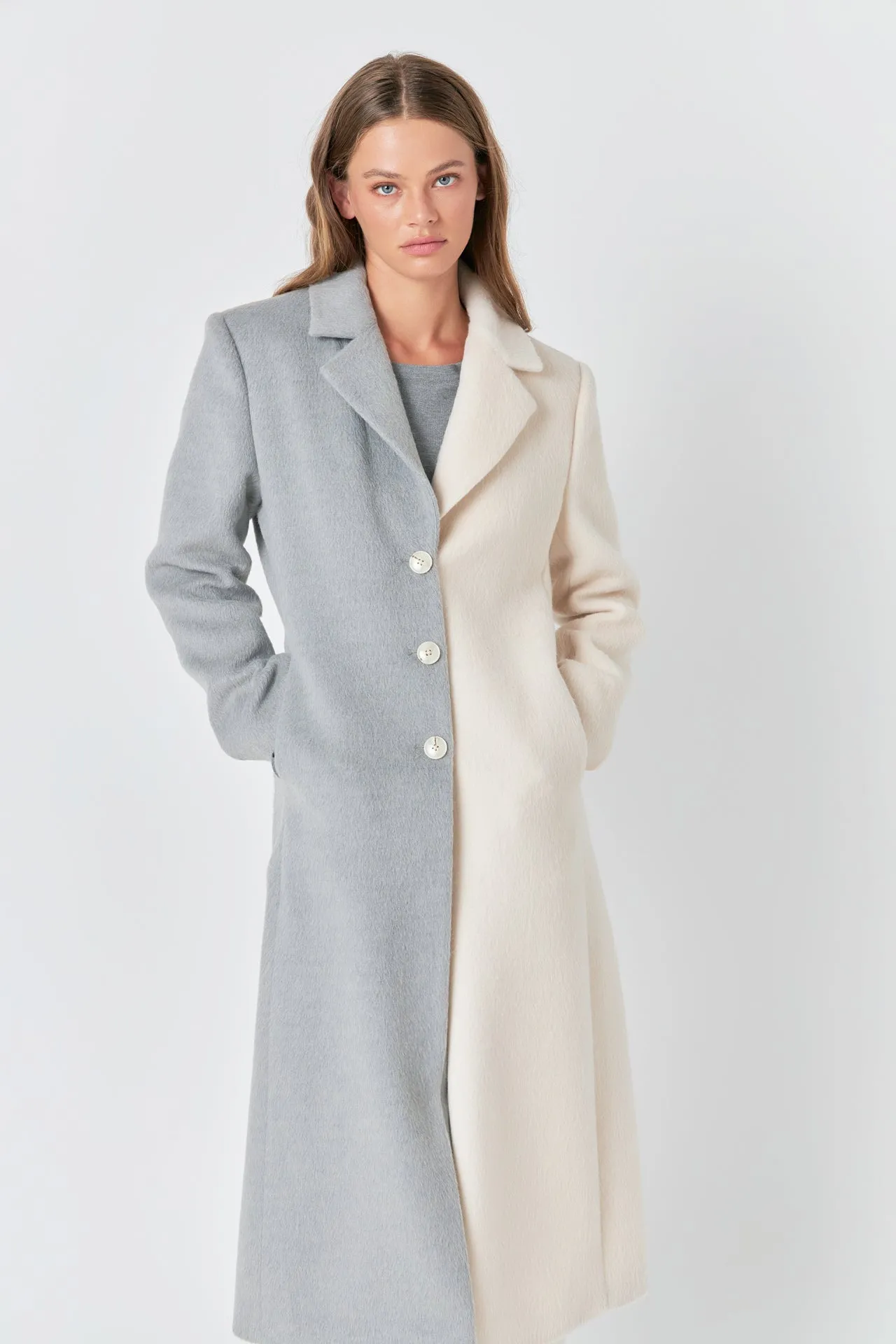 Colorblock Maxi Coat