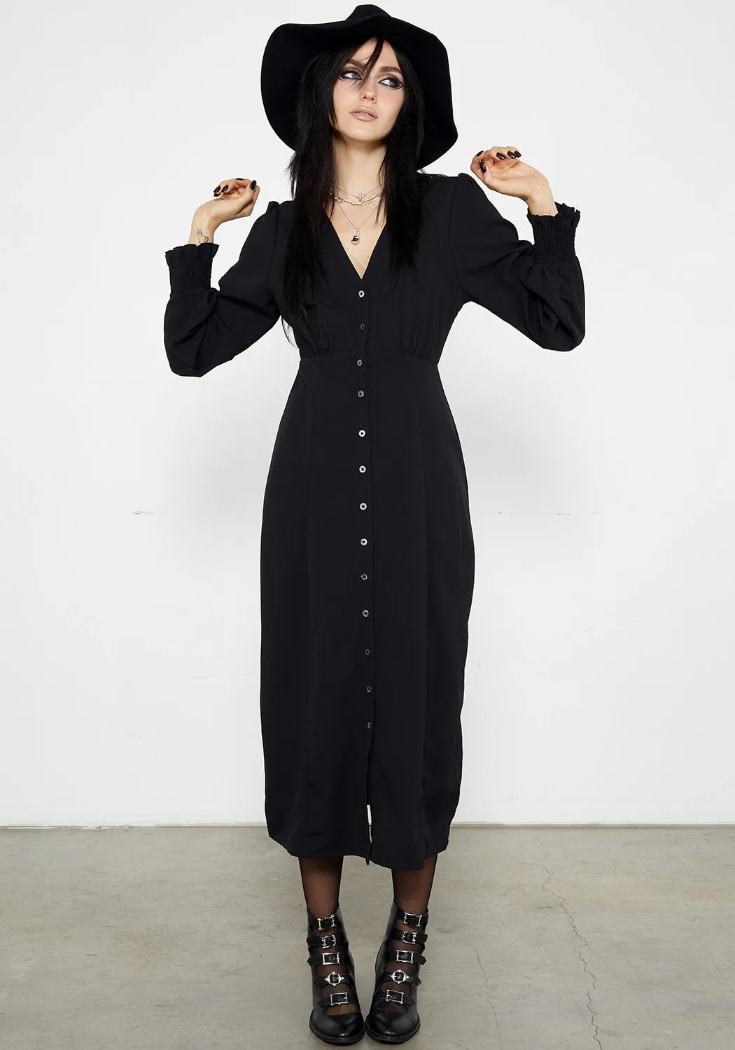 Cora Button Up Midaxi Dress