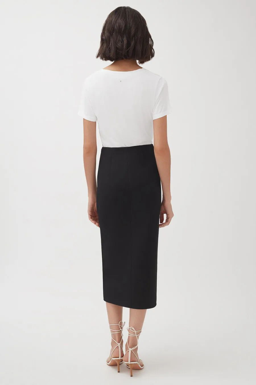 Cotton Twill Paneled Skirt