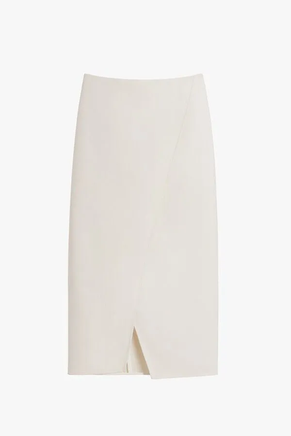 Cotton Twill Paneled Skirt