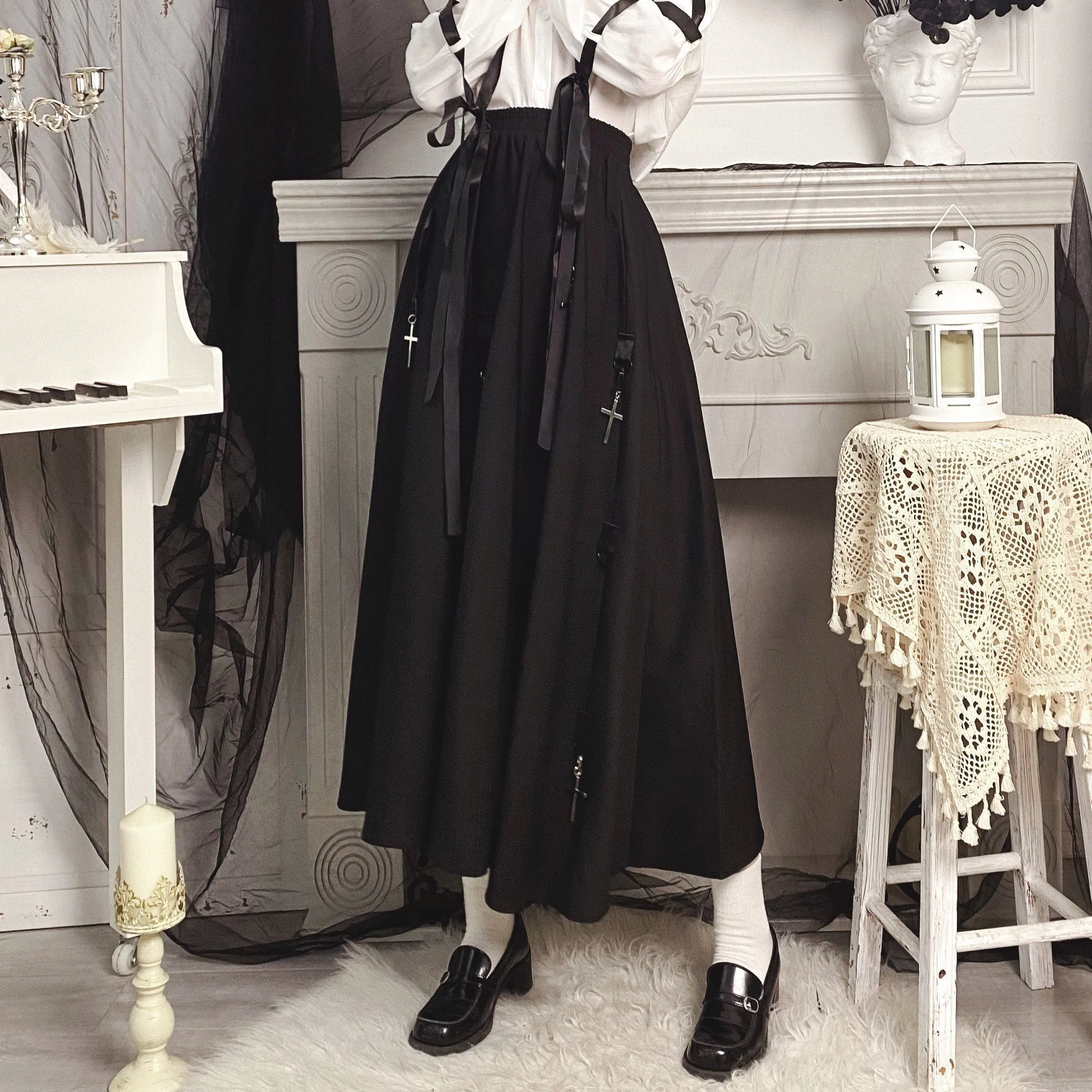 Cross Punk Long skirt SD01970