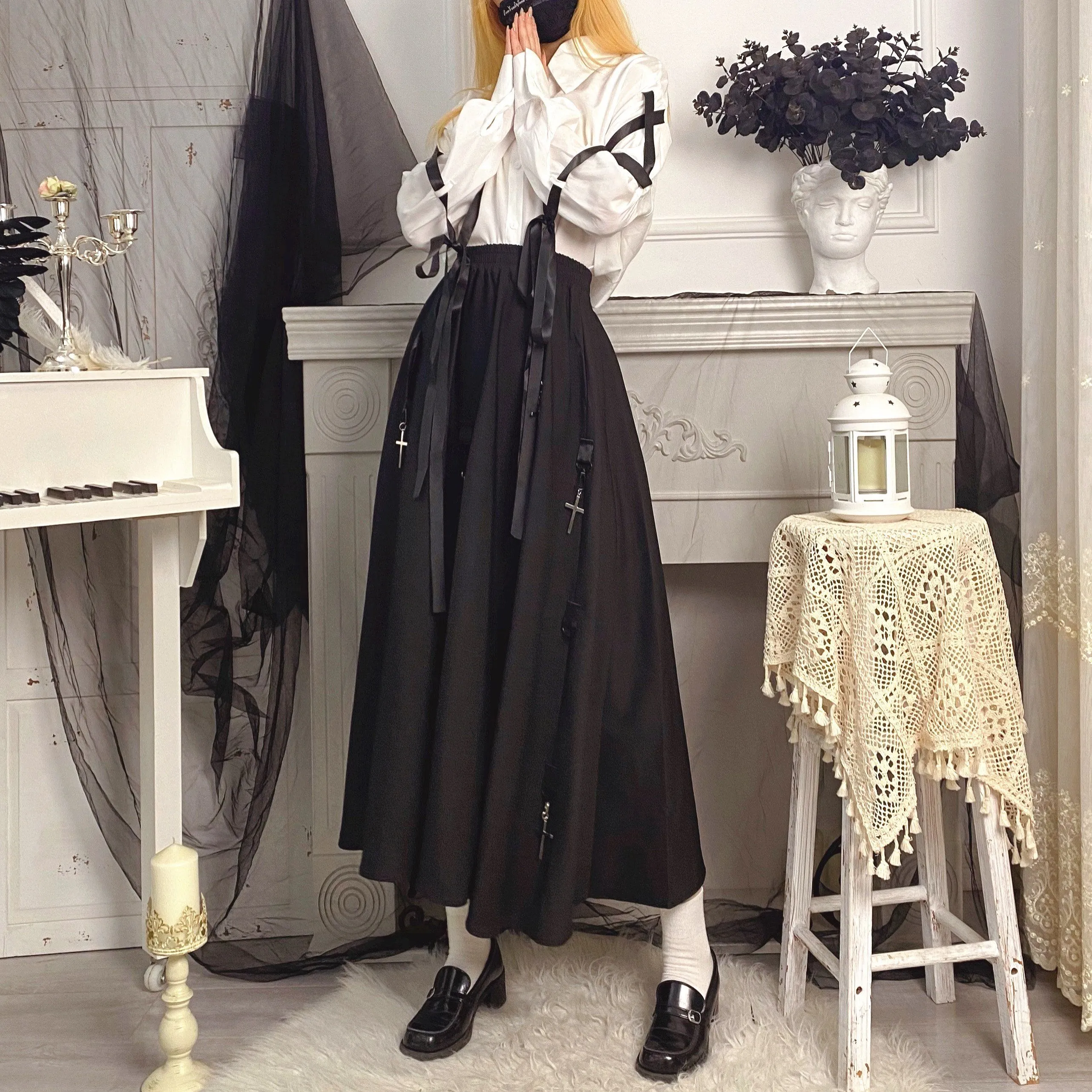 Cross Punk Long skirt SD01970