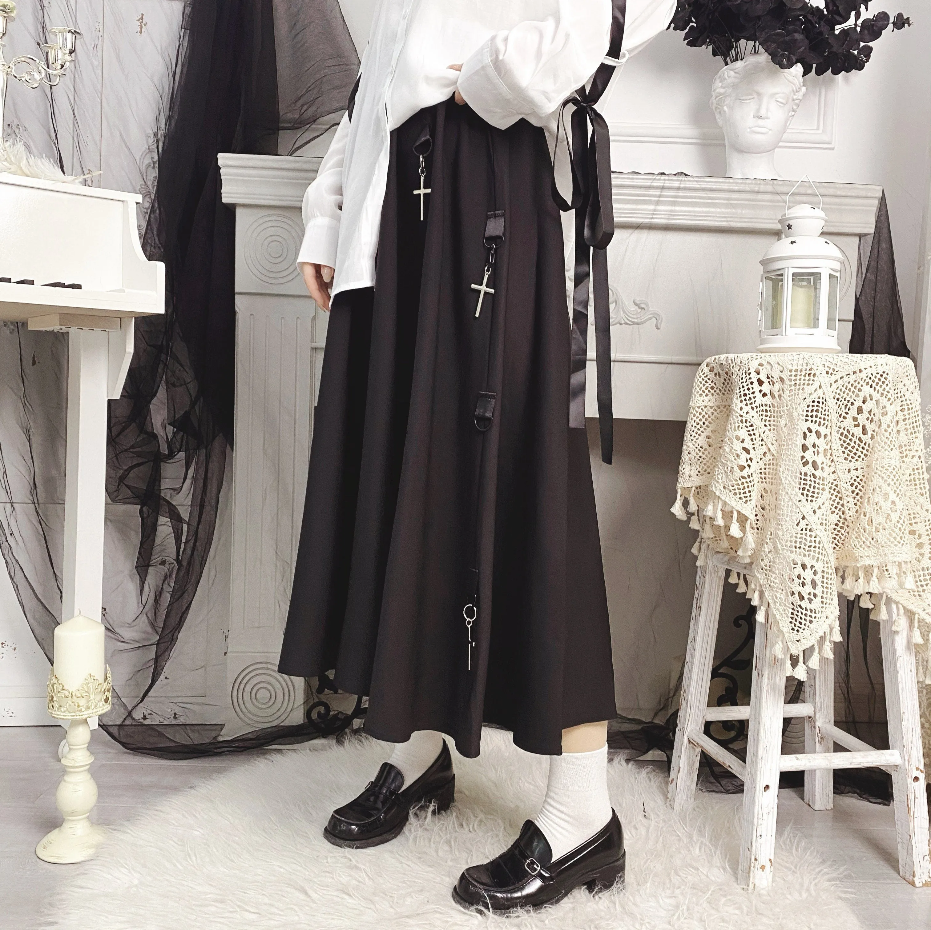 Cross Punk Long skirt SD01970