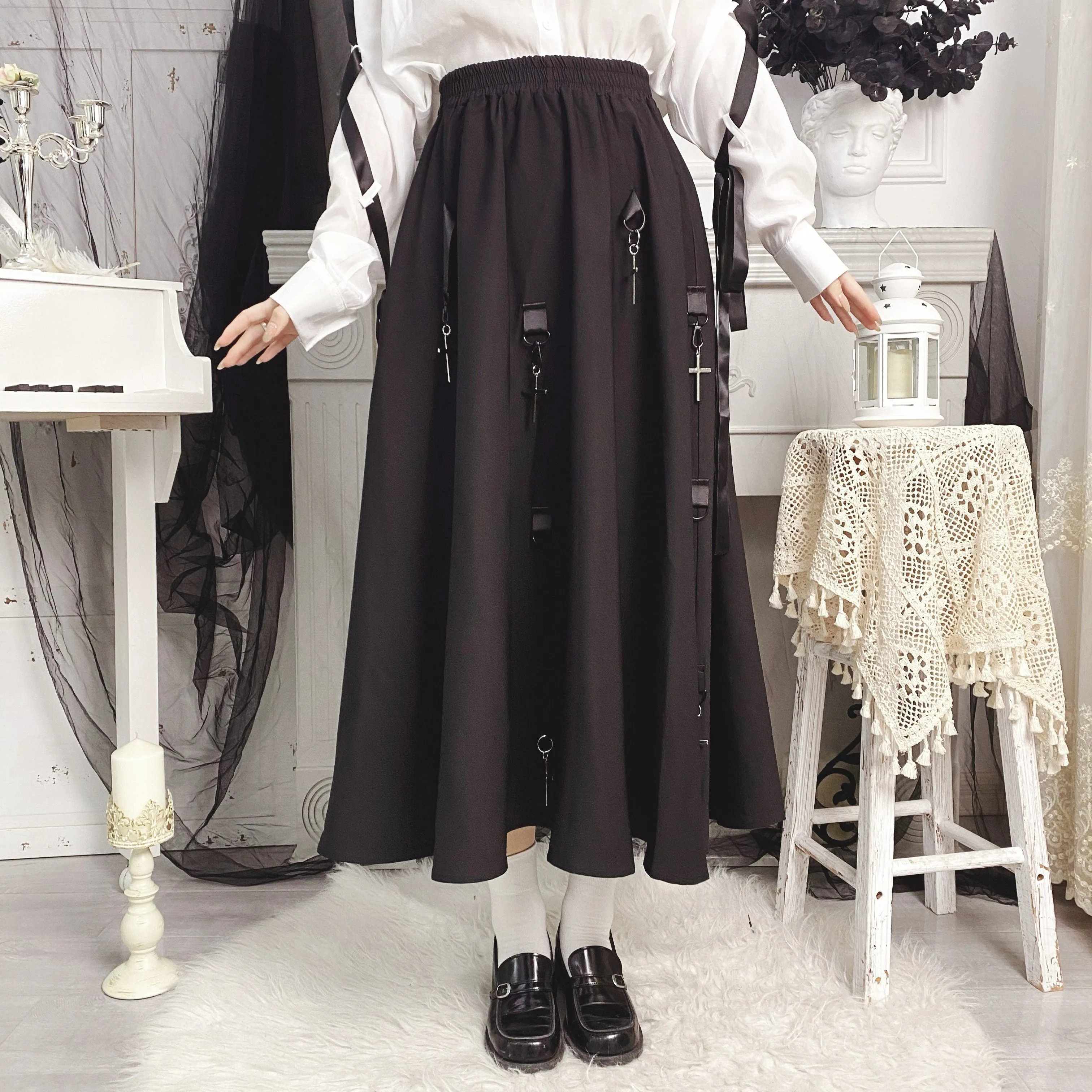 Cross Punk Long skirt SD01970