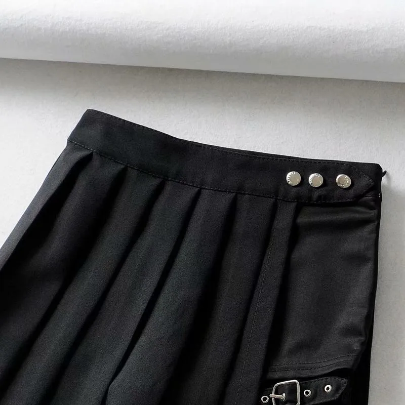 Dark Hollow Buckle Skirt