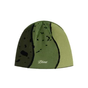 Dime MTL Reverse Stitch Skully Beanie Green