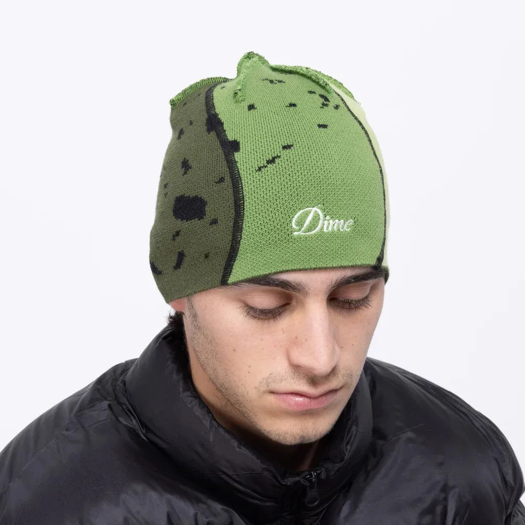 Dime MTL Reverse Stitch Skully Beanie Green