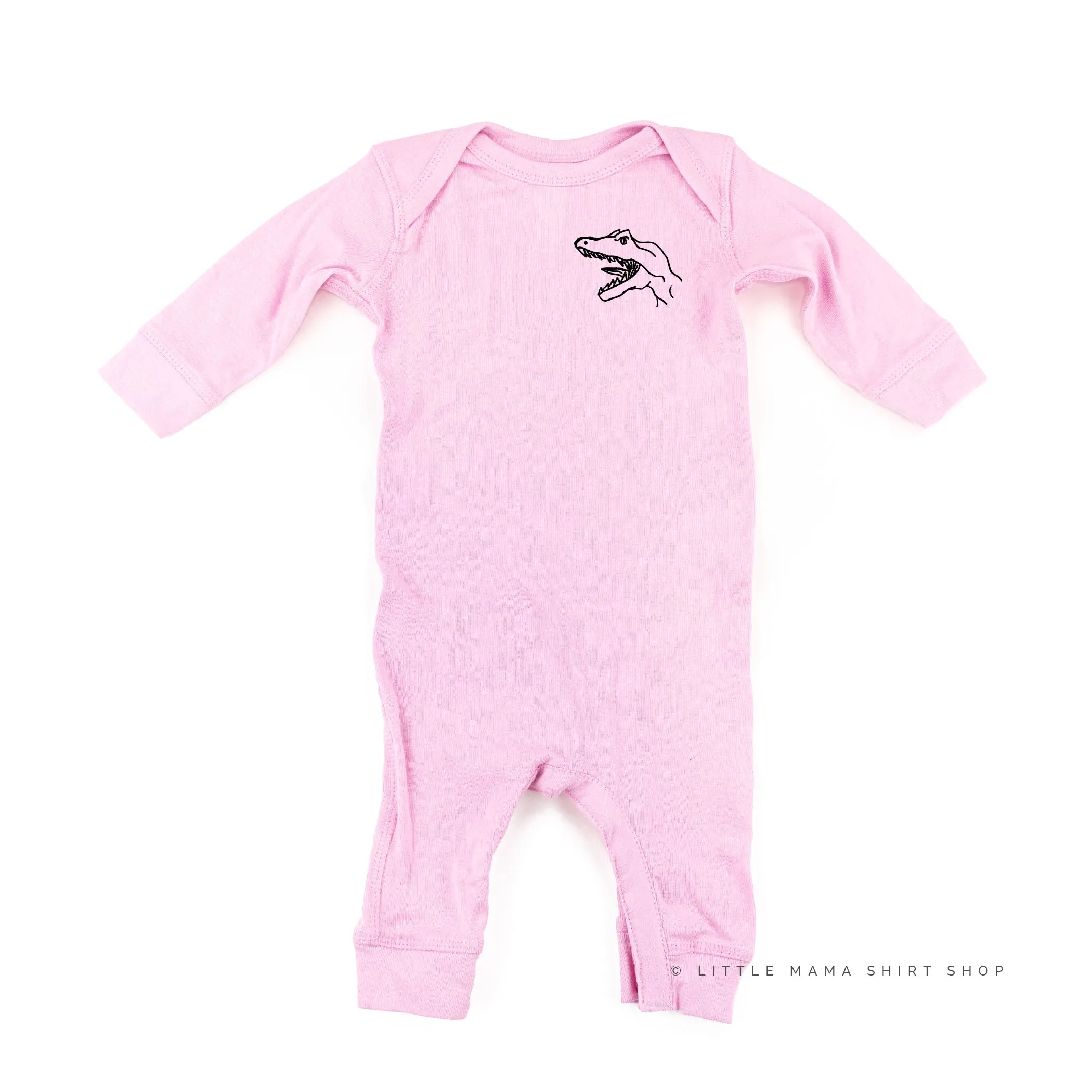 Dinosaur Head - Pocket - One Piece Baby Sleeper