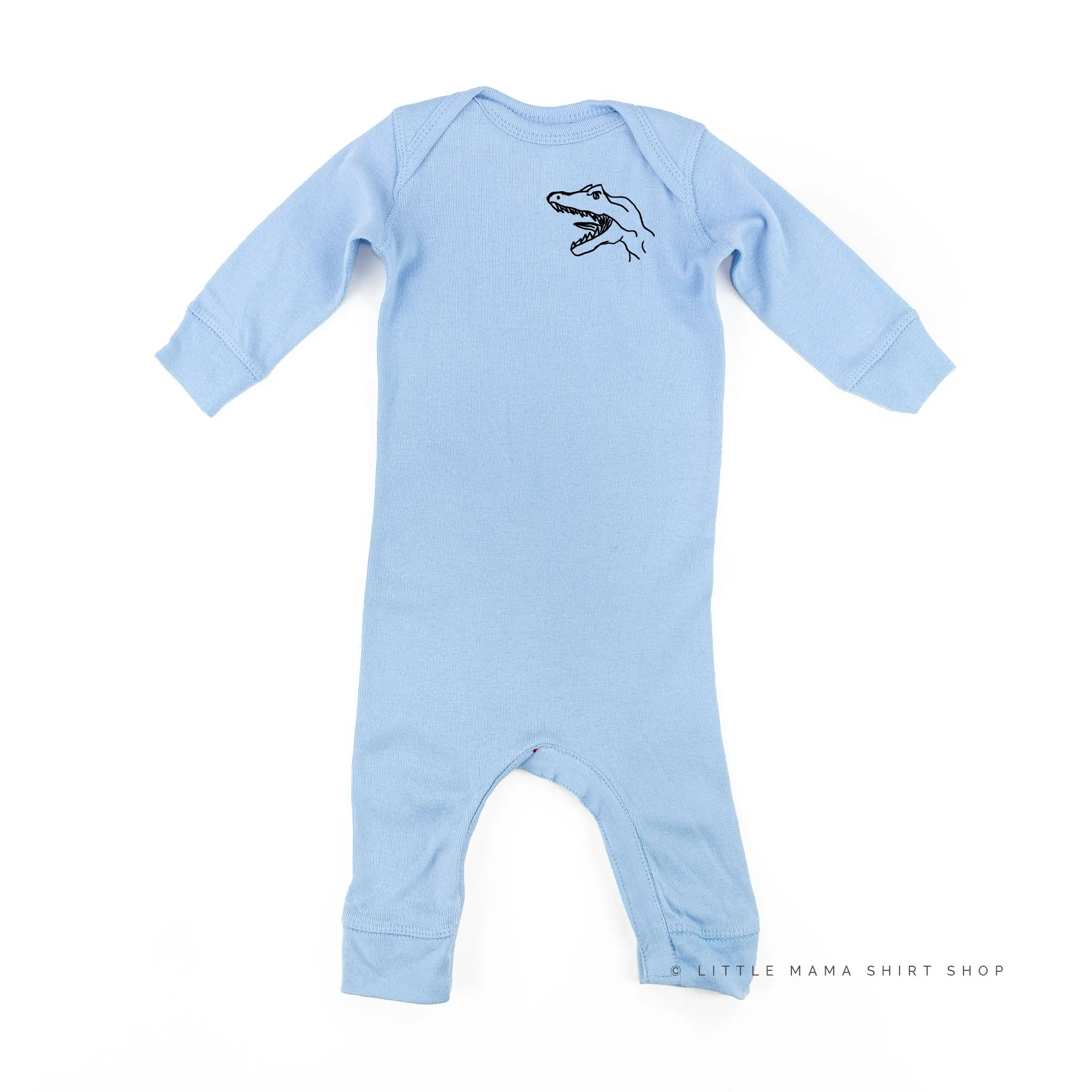 Dinosaur Head - Pocket - One Piece Baby Sleeper