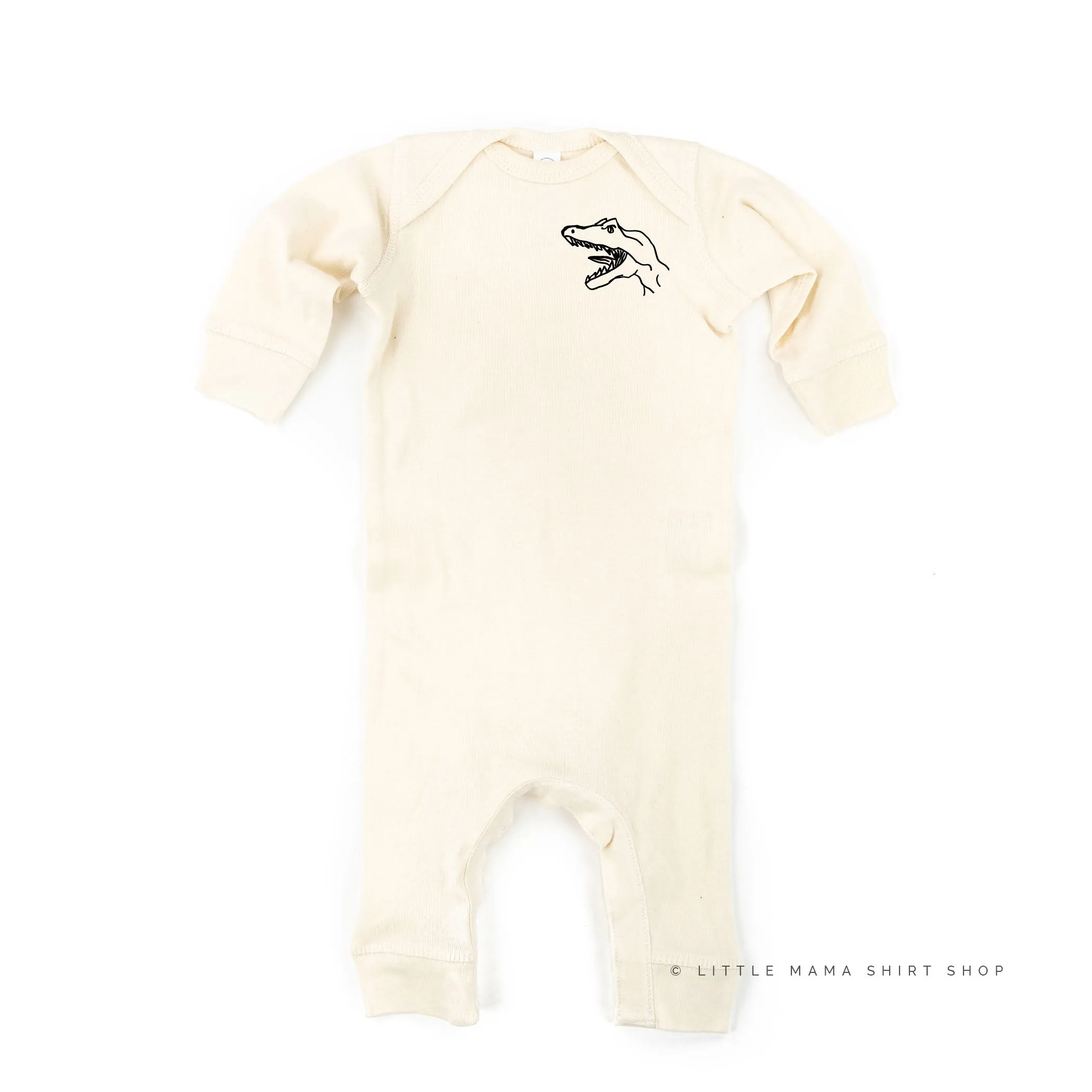 Dinosaur Head - Pocket - One Piece Baby Sleeper